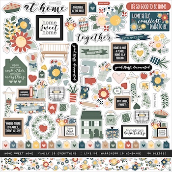 ECHO PARK GOOD TO BE HOME 12X12 STICKER SHEET:$3.50