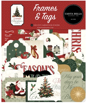 CARTA BELLA FRAMES & TAGS HOME FOR CHRISTMAS:$4.50