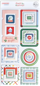 PINKFRESH HAPPY HOLIDAYS CHIPBOARD FRAMES: $4.49