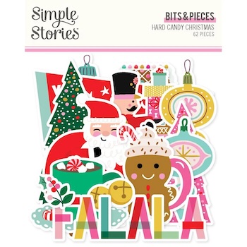 SIMPLE STORIES HARD CANDY CHRISTMAS BITS & PIECES:$5.50