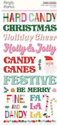 SIMPLE STORIES HARD CANDY CHRISTMAS FOAM STICKERS:$7.50