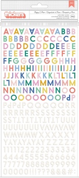 AMERICAN CRAFTS THICKERS PUFFY LETTER POPPY & PEAR;$5.00