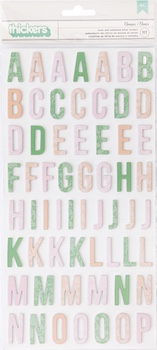 AMERICAN CRAFTS THICKERS FOAM AND CARDSTOCK LETTER STICKERS AMOUR;$5.00