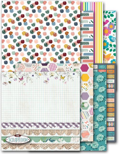 AUGUST 2022 PATTERNED PAPER KIT; $9.50