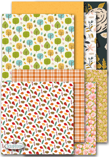 NOVEMBER 2023 PATTERNED PAPER KIT:$9.50