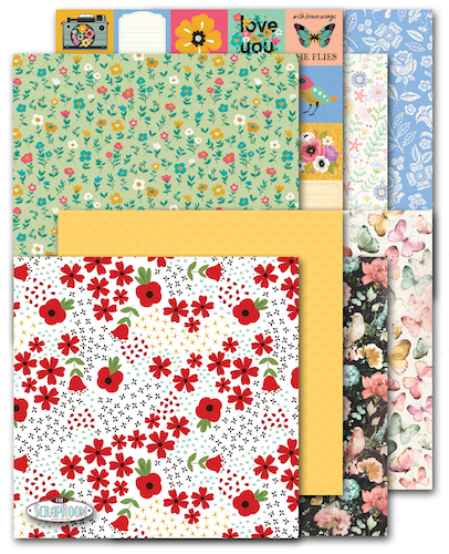 FEBRUARY 2024 PATTERNED PAPER KIT:$9.50