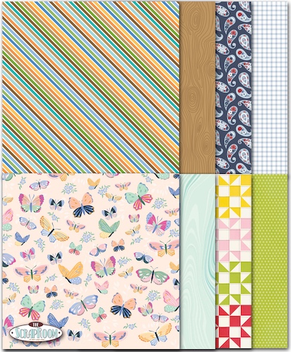 JULY 2026 PATTERNED PAPER KIT:$10.50